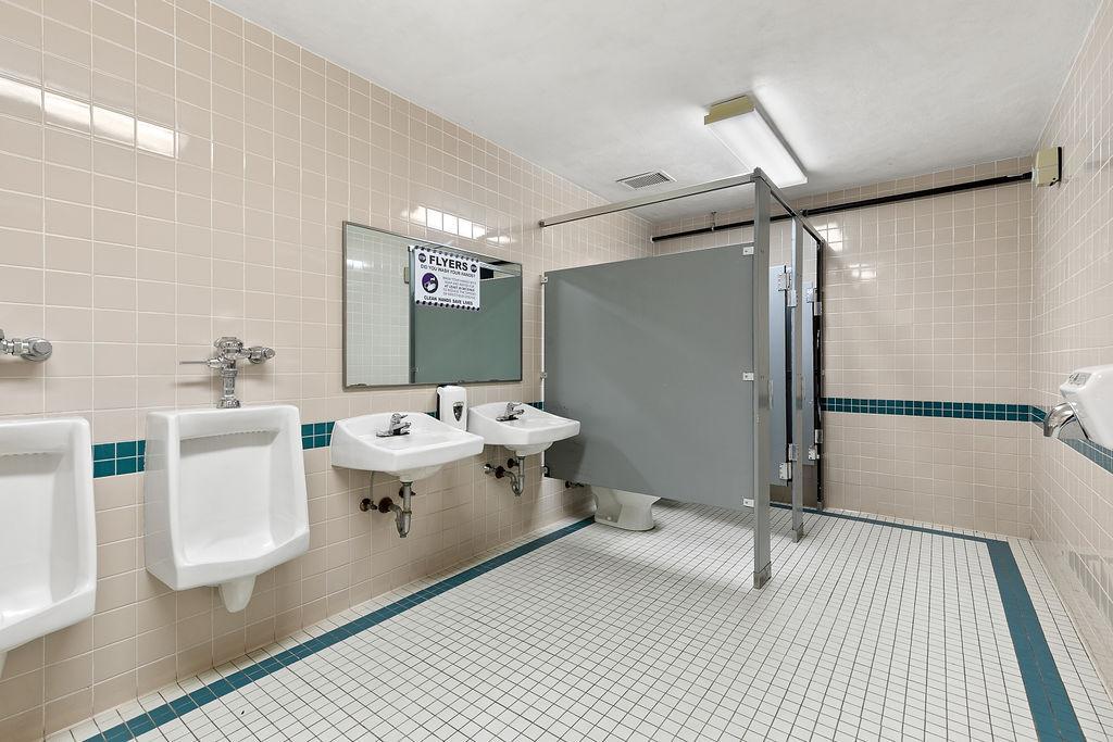 2 sets common bathrooms on each end of the building
