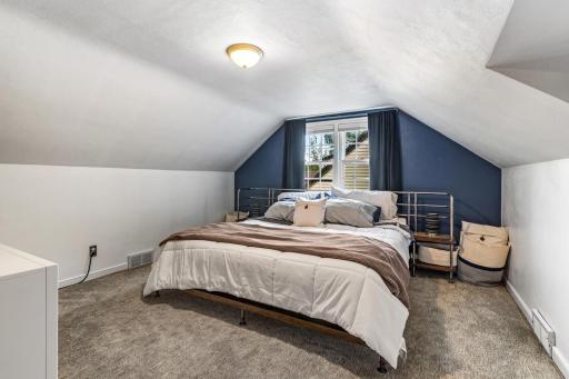 The large 2nd floor primary bedroom has the space you need.