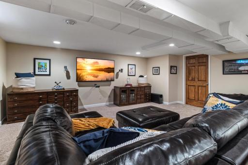 The lower level entertainment room has space for anything you need.