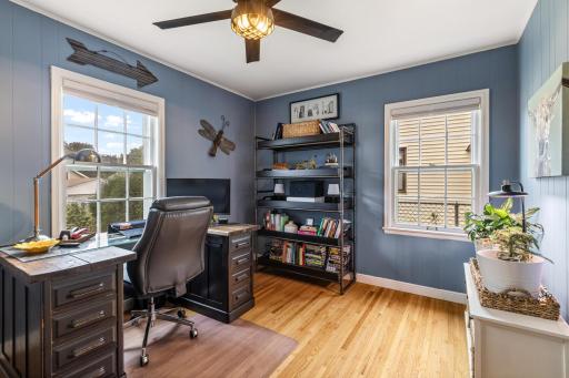 The other main level bedroom is currently being used as a home office.
