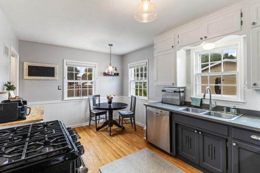 The large kitchen space provides room for everything.