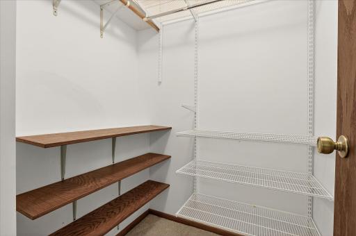 Closet in the third bedroom also has a nice organizing system and shelving.