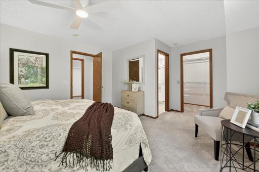 The primary suite features a walk-in closet and its own 3/4 bathroom.