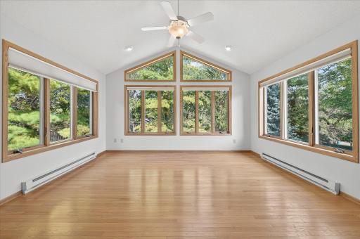 What an amazing room to hang out in! Talk about windows!! When this addition was put on the home the sellers also replaced windows throughout the rest of the home.