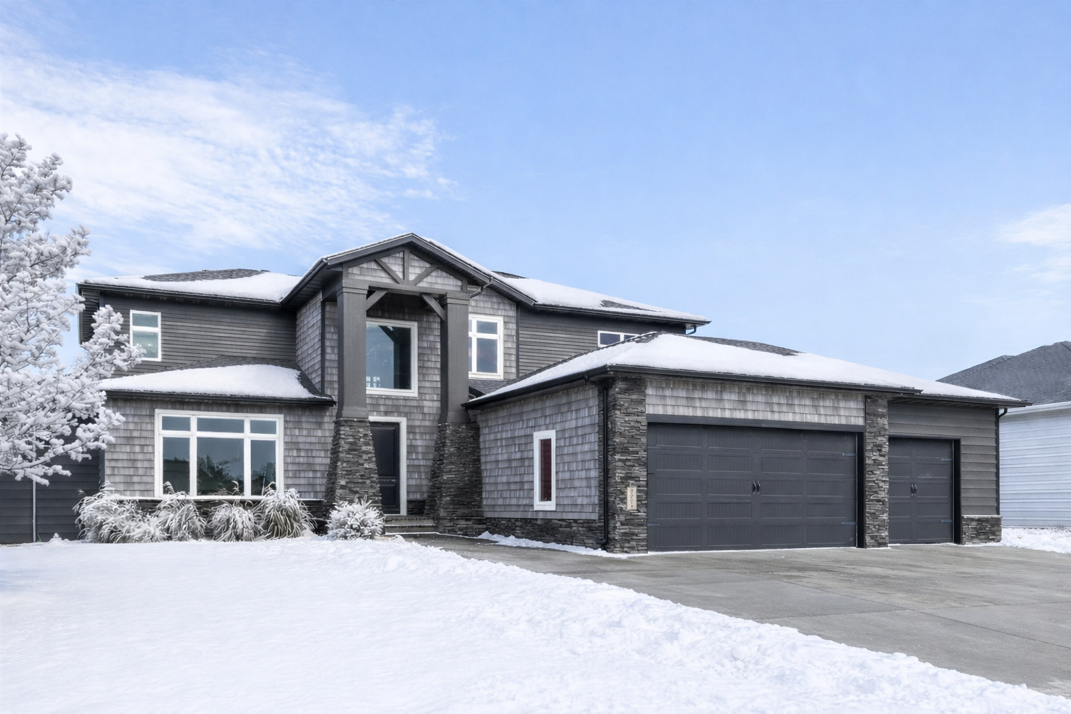 Front Exterior - Virtually Enhanced with Snow