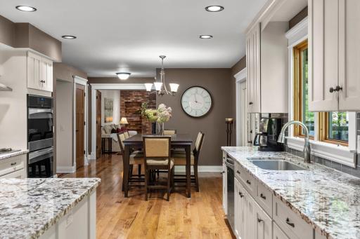 Large kitchen sink with window to backyard