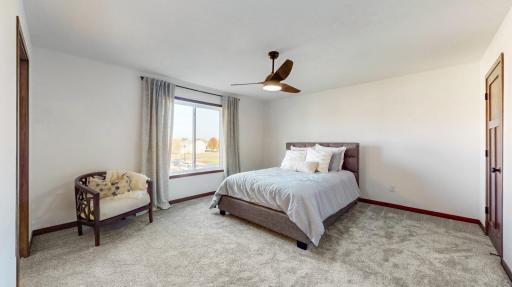 Spacious primary bedroom