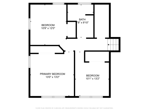 Half-level floorplan (located above garage)