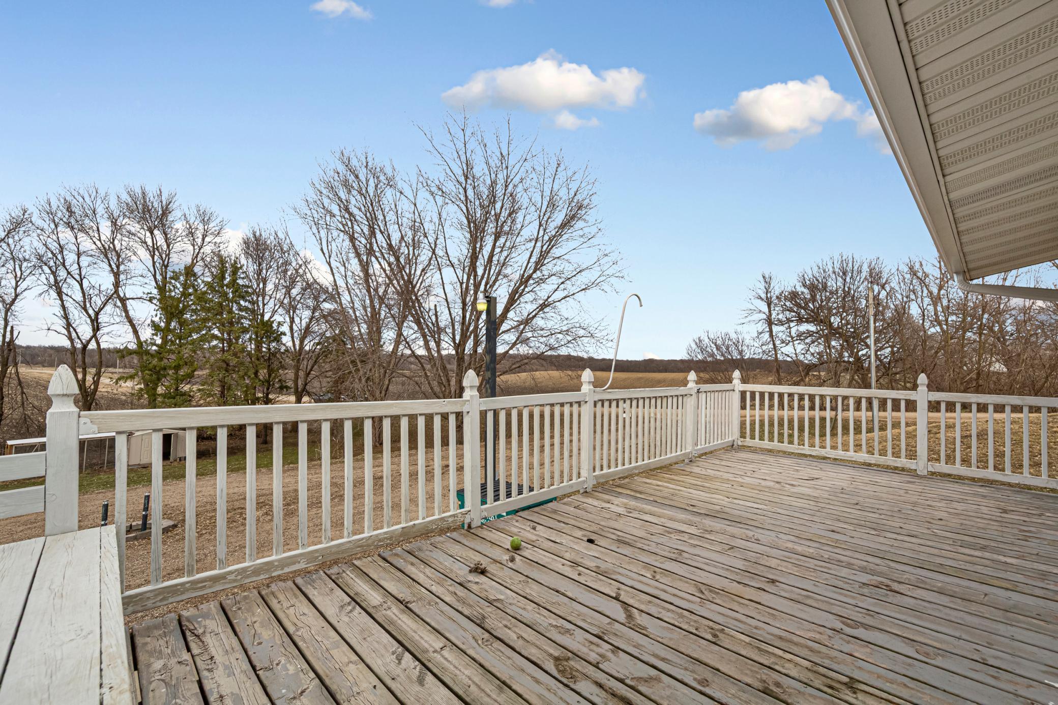 Large Deck with Country Views