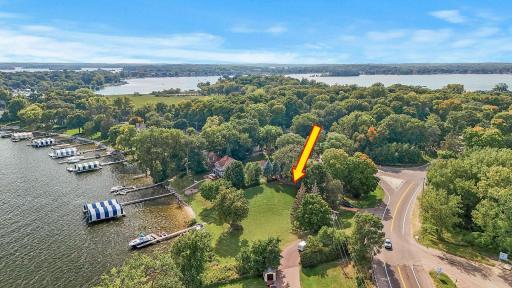 Aerial view of the lot