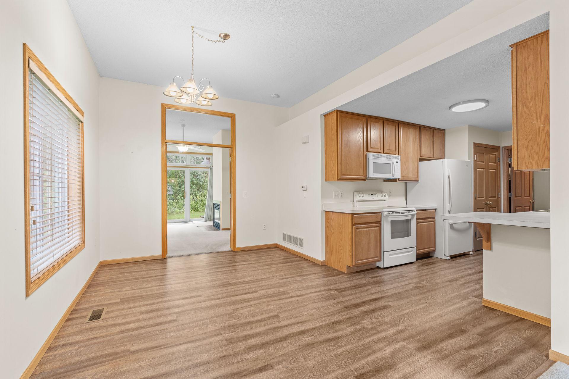 Living space opens up to your kitchen
