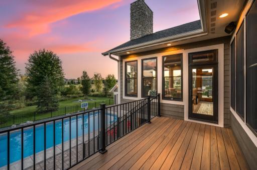 With direct access to the back deck, itâs the perfect place to relax.