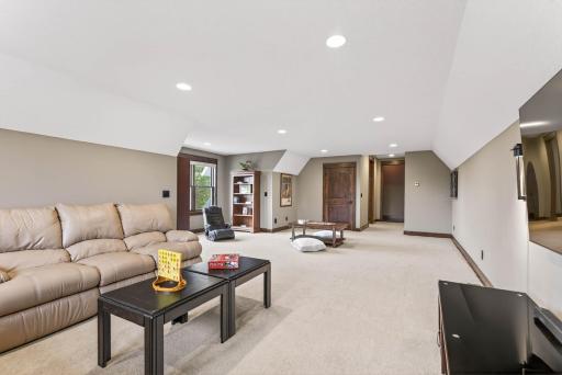 Plush carpeting underfoot, abundant natural light streaming through multiple windows, and a walk-in closet create an inviting and functional atmosphere.