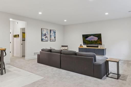 In the lower level, you'll find ample space for relaxation.