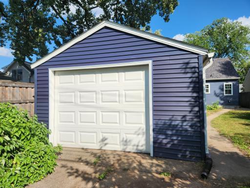 1-stall garage, also re-sided and roofed in 2025- more photos coming 9/18!