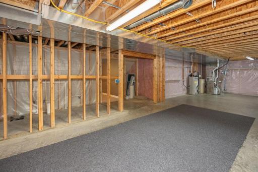 Basement, roughed-in bathroom