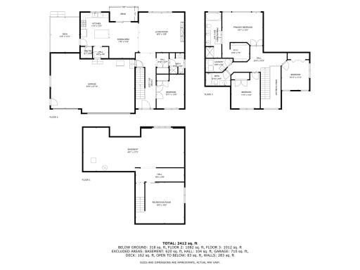 All 3 Levels Floor plans