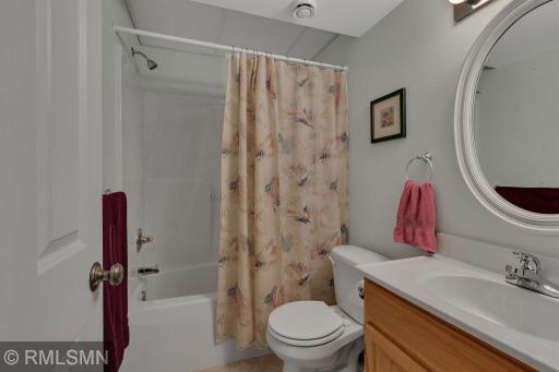 full bathroom in lower level, very clean