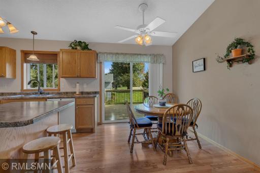 Dining area leads you to brand new deck
