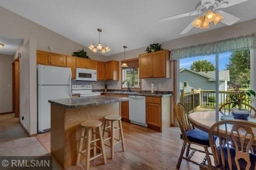 Lots of natural light and open kitchen/dining area