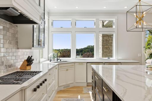 View from kitchen to golf course