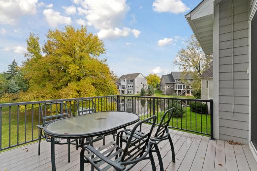 Maintenance free deck features water views
