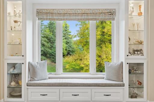 Custom built-in frame beautiful private views.
