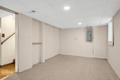 Functional third bedroom on the lower level