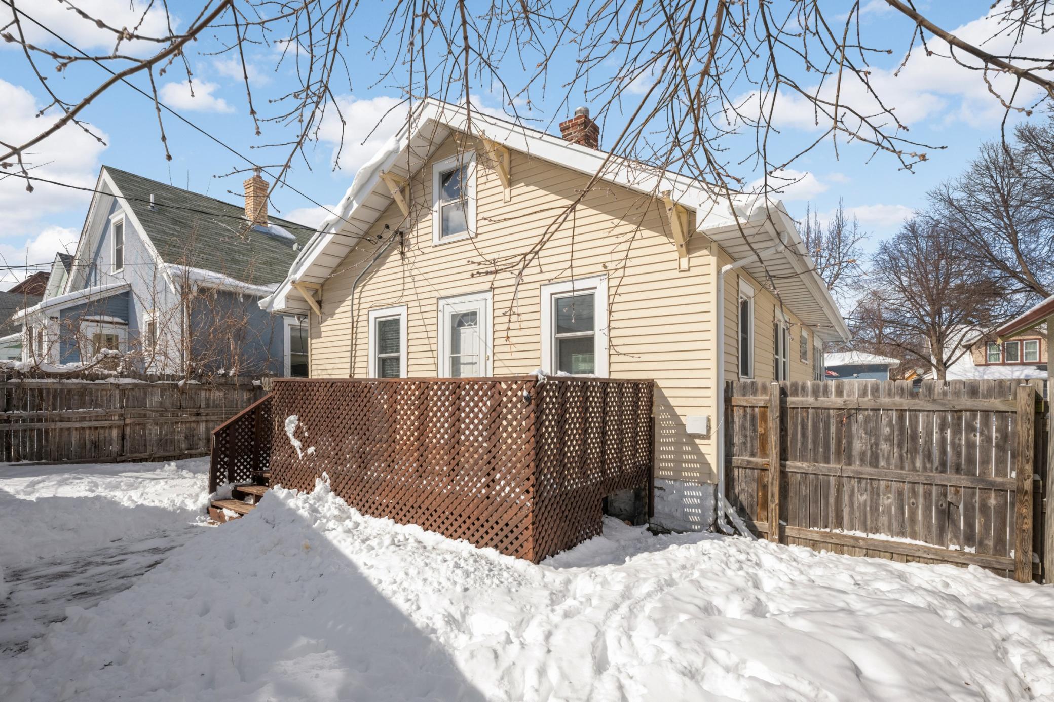 Enclosed backyard offers safety for pets