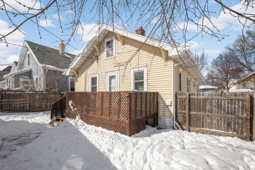 Enclosed backyard offers safety for pets