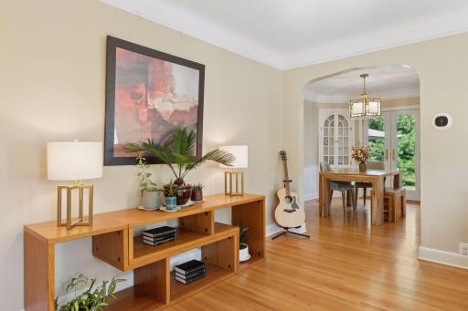 Wonderful feng shui with the sightlines through the far glass french doors to the back yard.