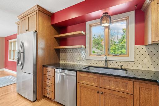 Solid, high-end cabinets and granite countertops