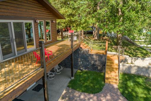 Lakeside wrap-around deck and newly built in July 2025 retaining wall!