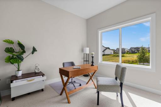 On the opposite side of the home, a second bedroom provides flexibility â ideal as a guest room or a dedicated home office.