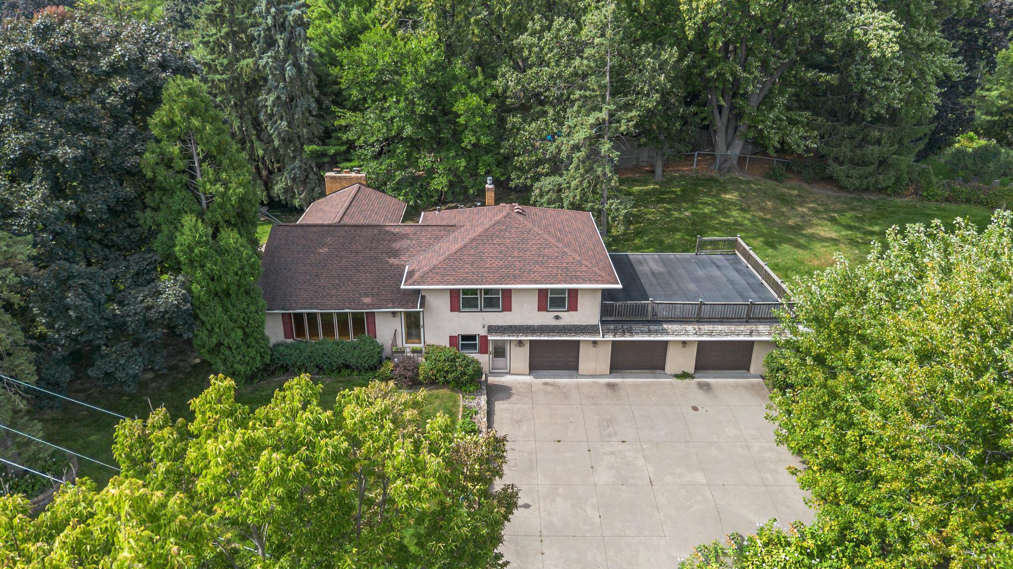 Overhead view from the front