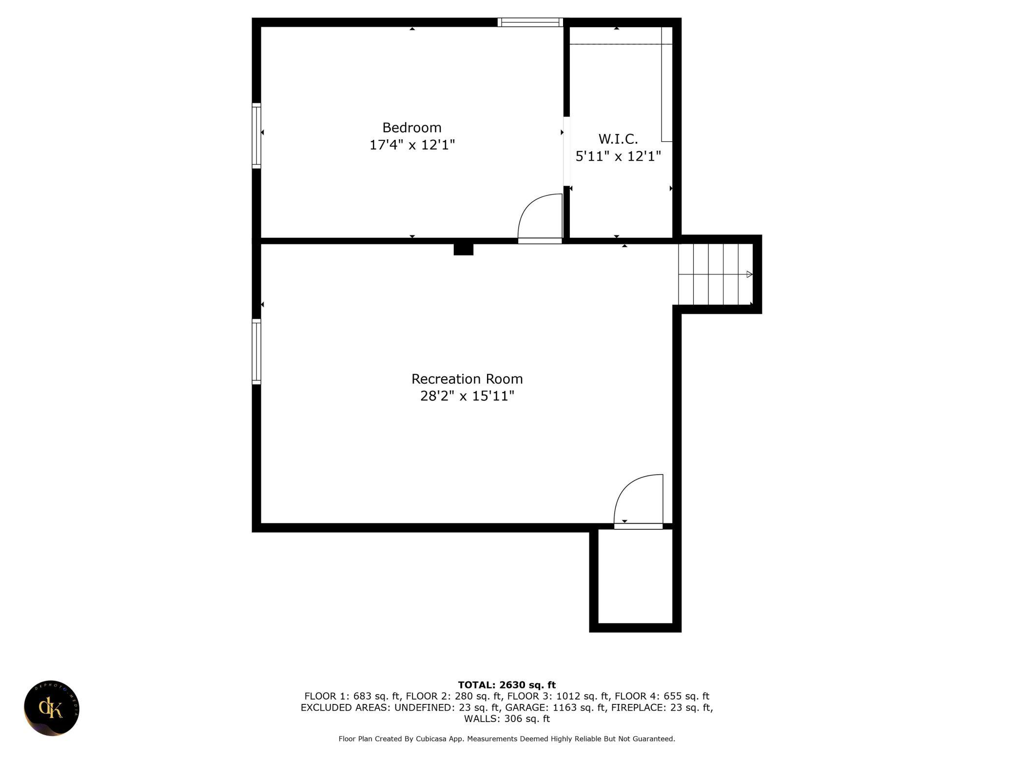 Lower level floor plan