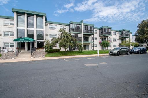 Welcome to 2710 Dale Street, Unit 212 in the high demand Ramsey Square community of Roseville. The unit is on the second floor...the exact unit is in the middle of the photo with open deck.