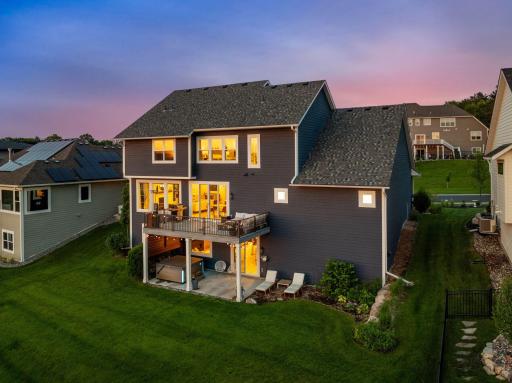The maintenance-free deck and patio effortlessly expand your living space outdoors.