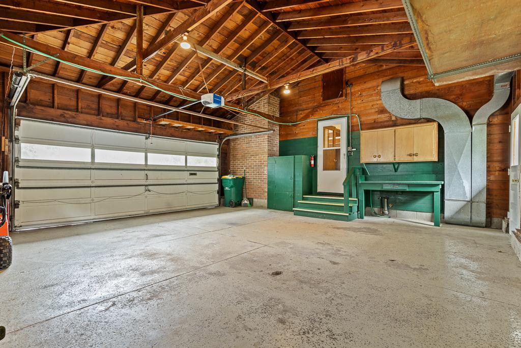 The attached 2-stall garage