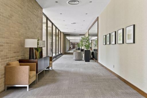 Another view to Building B at end of hallway
