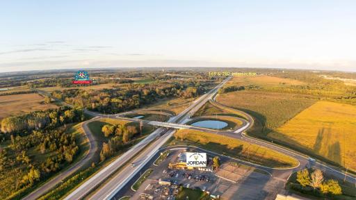 Scott County fairgrounds and new 169/282 interchange just north of this property