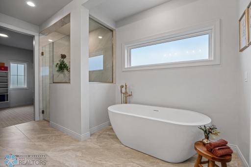 Soaking Tub & Tiled Shower