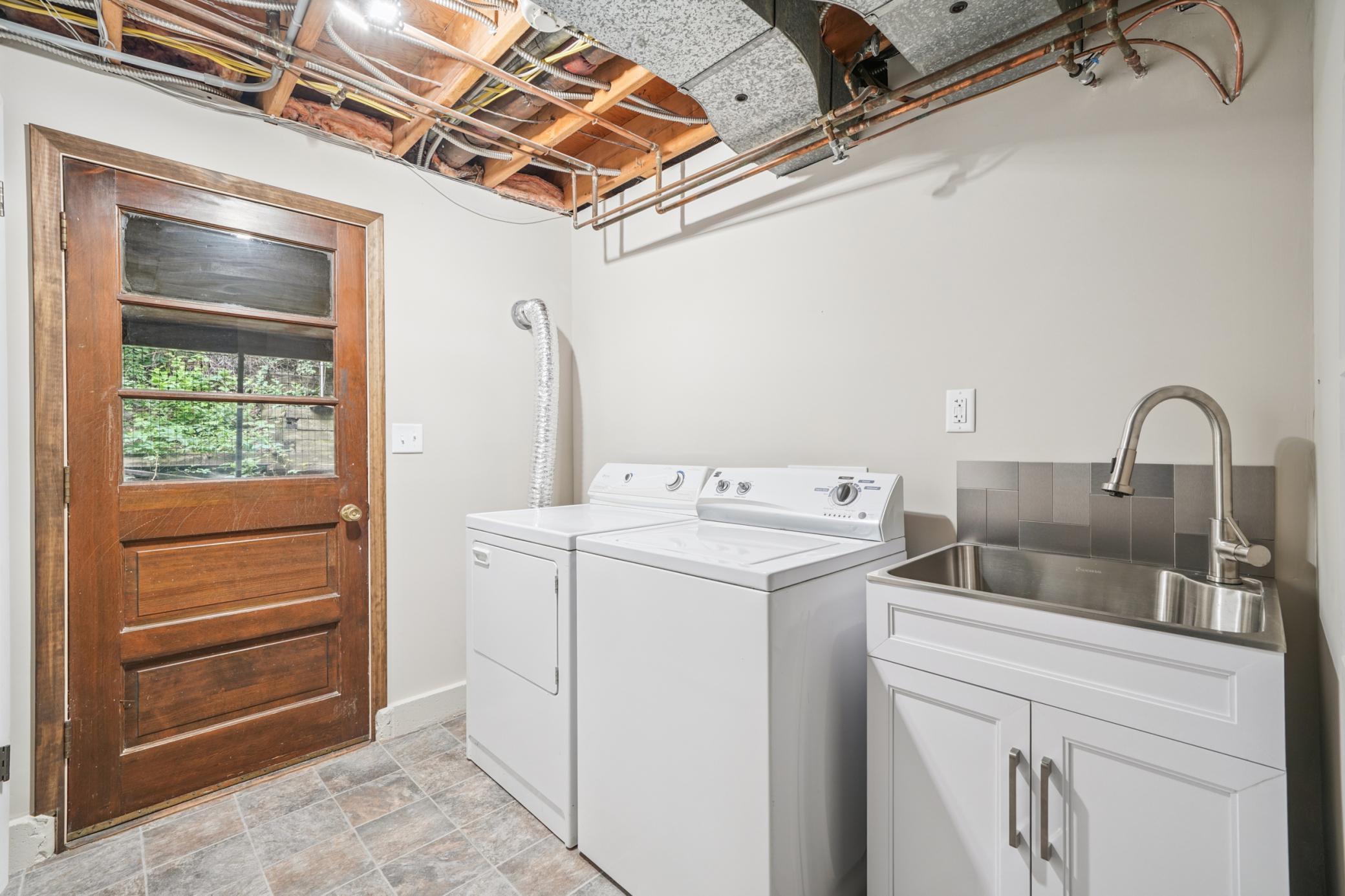 Updated laundry and mechanical room.