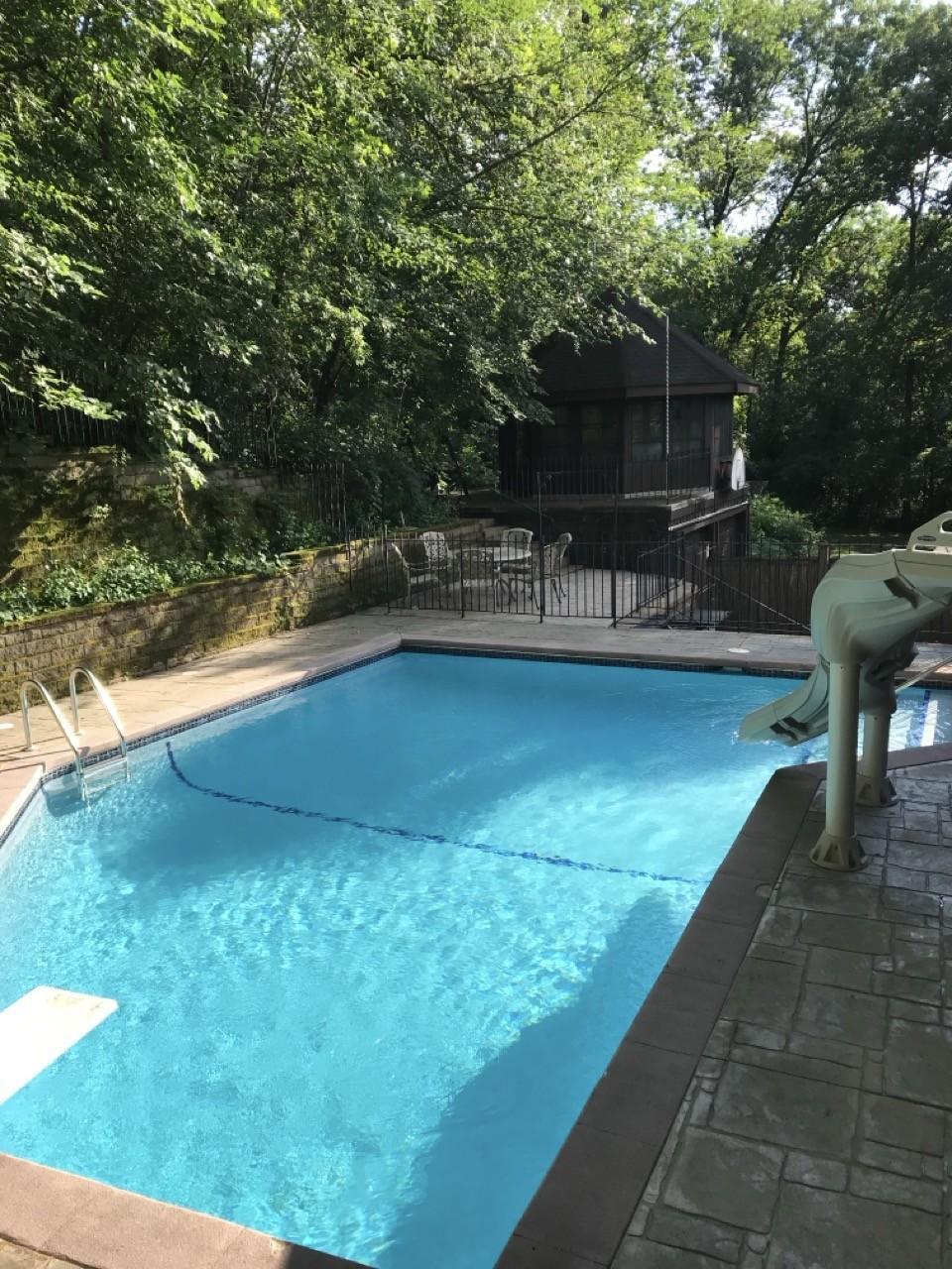 Pool professionally cleaned 2024 and systems checked. Professionally winterized and ready for next year.