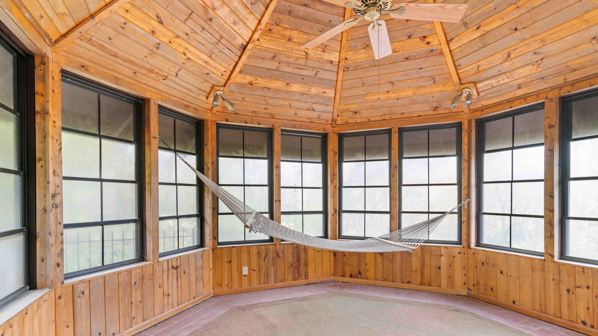 Gazebo off in-ground, heated pool