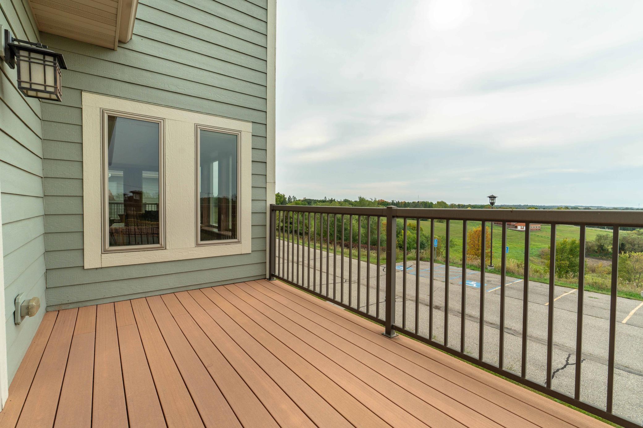 Deck off resident main level rooms