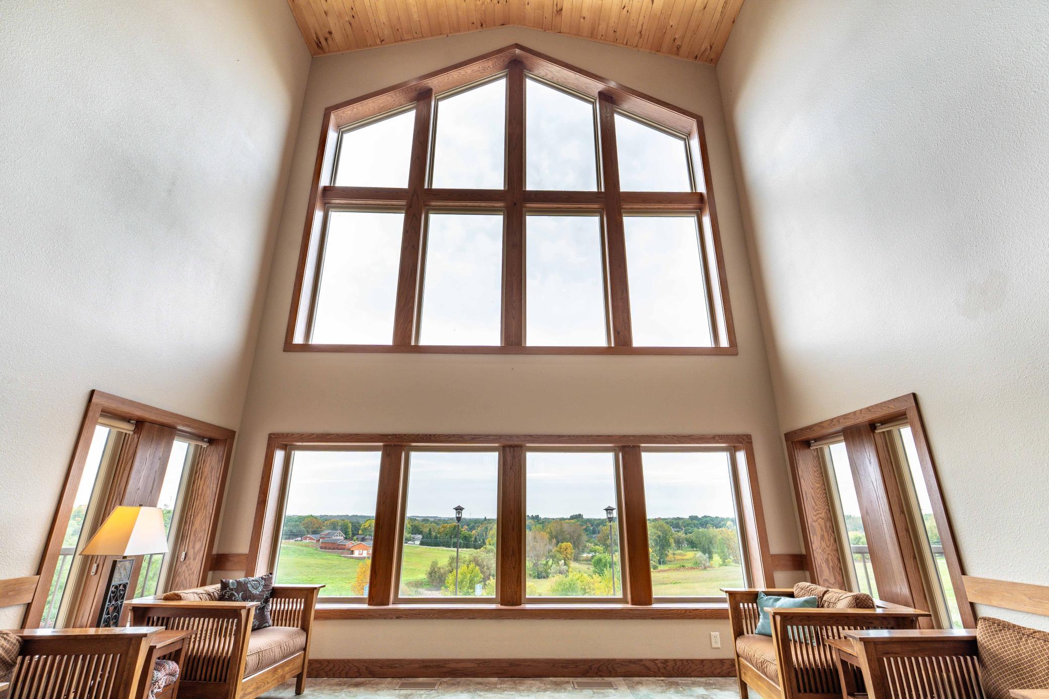 Views overlooking an equestian field