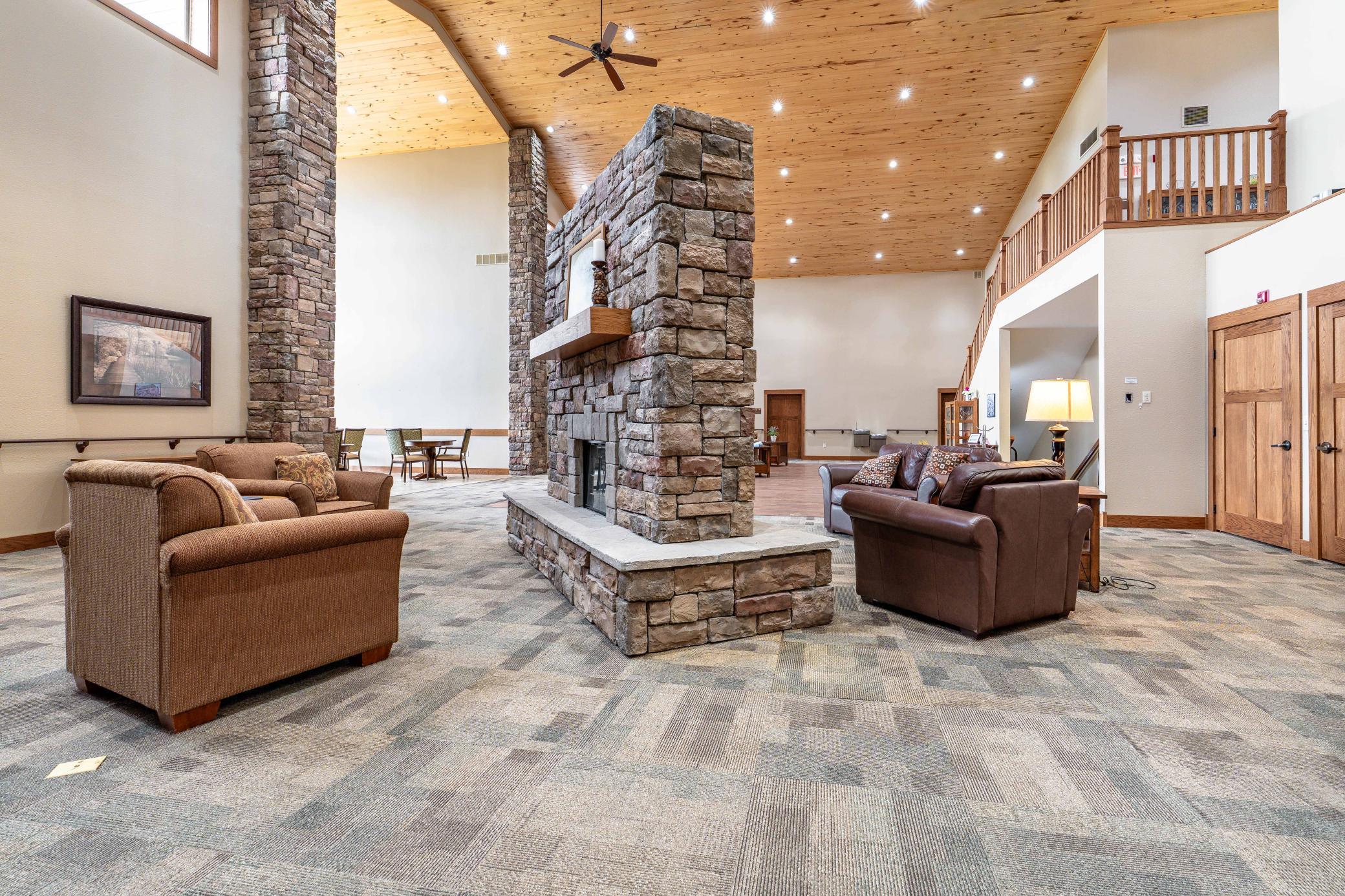 Double sided fireplace - great room