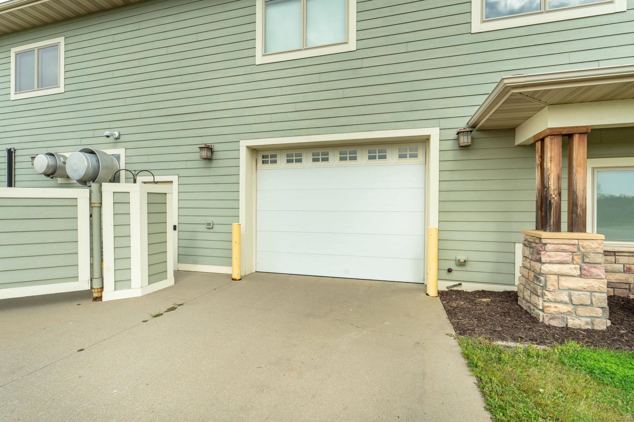 Exterior garage entry