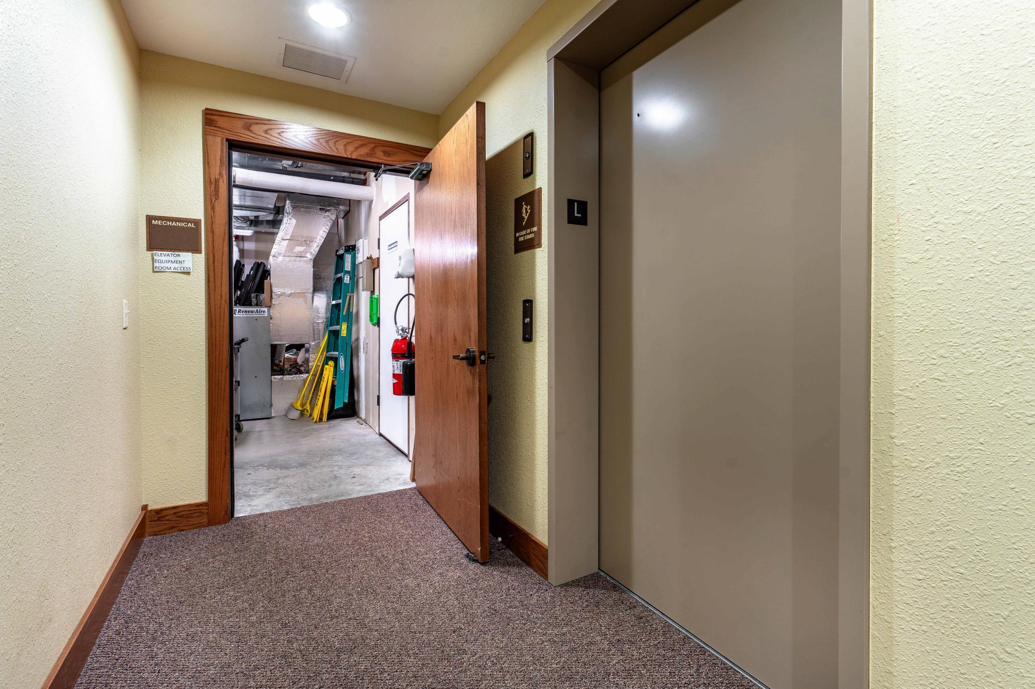 Elevator/mechanical room entrance
